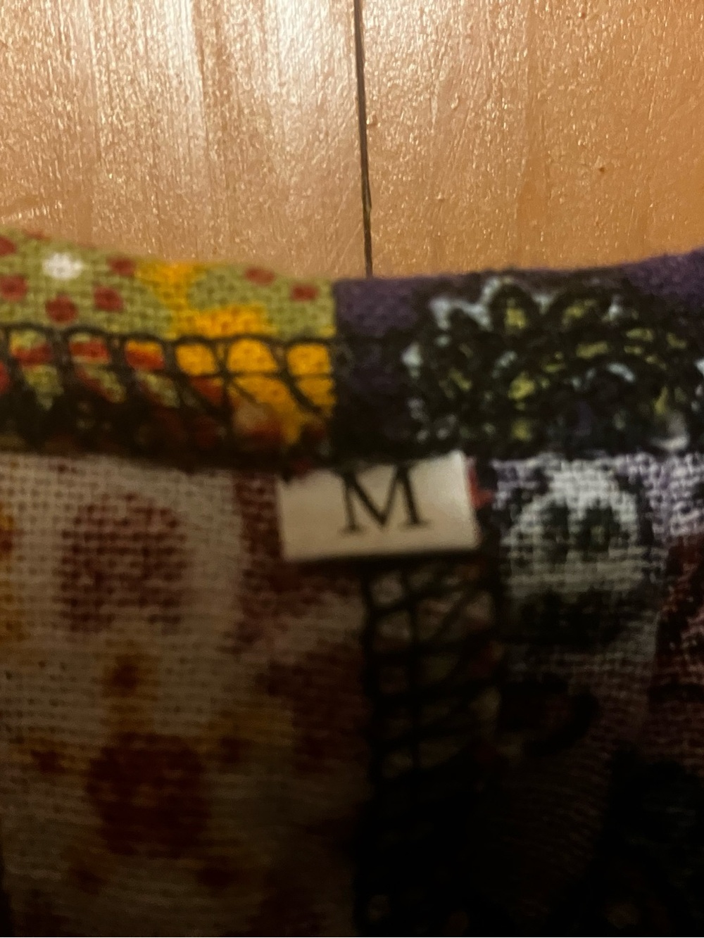 Colorful boho overalls, patchwork patterned, size M - Picture 3 of 3